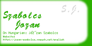 szabolcs jozan business card